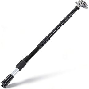 Flat Box Handle, Retractable Flat Box Extension Handle - 3 Levels of Length Adjustment, Any Angle Adjustment, Anodized Aluminum, Wallboard Finishing Box Handle for Wall Painting and Finishing in Kuwait