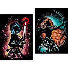 JYLMOOD 2 Packs Princess Diamond Painting Kits for Adults 5D Diamond Art Kits for Beginner,DIY Full Drill Diamond Rhinestone with Tools Accessories for Home Wall Decor Christmas 12x16inch in Kuwait