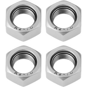 4PCS M12 x 1.25 Stainless Steel Full Nuts Left Hand Thread Compatible with Machinery and Equipment Connections in Kuwait