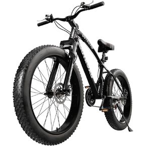 دراجة جبلية مقاس 26 بوصة مع 7/21 سرعة دراجات ركوب الدراجات خفيفة الوزن، قرص مزدوج/فرامل على شكل حرف V، دراجة بإطار معدني للرجال والنساء، دراجة سباق للبالغين، دراجة الطريق (أرجواني/أسود/أبيض) in Kuwait