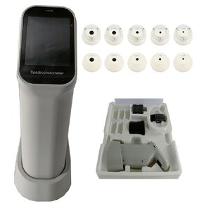مقياس الطيف الضوئي متعدد الفتحات مقياس الطيف الضوئي المحمول مع 10 فتحات معادلة جميع النطاقات، مصدر ضوء LED + تكرار الأشعة فوق البنفسجية ΔE*ab≥ 0.03 Andriod، iOS، Windows، برنامج Wechat Mini in Kuwait