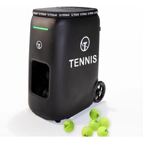 آلة كرات التنس Titan ONE بسعة 130 كرة وتذبذب داخلي | جهاز تحكم عن بعد عبر تطبيق مجاني، سرعة 80 ميلاً في الساعة، محمول بمقبض عربة وعجلات in Kuwait