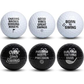 Thorza Inspirational Golf Balls – Fun & Motivational Quote Golf Ball Set (6 Pack), Unique Golf Gift for Men, Dad & Golf Lovers in Kuwait