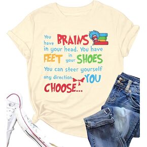 Reading Day Shirt Women Inspirational Quote Tops Teacher Shirts Teacher Gift Tees Book Lover Short Sleeve Shirt in Kuwait