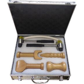 Hammer Spine Set,Chiropractic Hammer,Chiropractic Adjustment Chisel,Chiropractic Adjustment Hammer,4-Piece Set with Toolbox,Smooth Wooden Structure,for People with Poor Sleep and Physical Fati(Size:A) in Kuwait