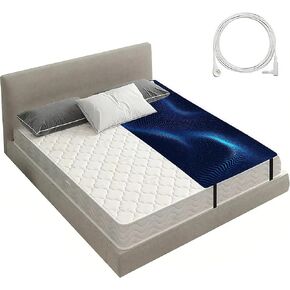 حصيرة أرضية للسرير، حصيرة أرضية موصلة لتحسين النوم، وتخفيف التوتر، وسادة أرضية مضادة للانزلاق من جلد البولي يوريثان الممتاز مع سلك أرضي، 68.58 سم × 191.44 سم، أسود، تناسب سرير بحجم كوين in Kuwait