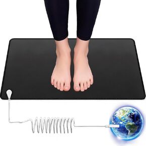 Grounding Mat 16"x24", Conductive Carbon Fiber PU Leather Grounding Pad for Sleep Energy Pain Relief Inflammation, Indoor Earth Connection Therapy for Home Office Yoga in Kuwait