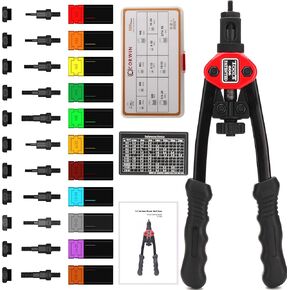 CORWIN 60611 Simple-Stroke Setting Rivet Nut Tool Kit, 12 Inch Mid-Size Complete Set with 11 Accessories, 100 Rivet Nuts in Kuwait