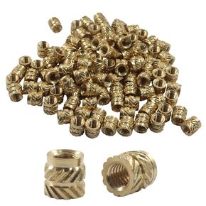 100Pcs M4 Brass Heat Set Inserts - Premium Knurled Threaded Nuts for 3D Printing, Plastic Parts & DIY Projects, High-Temperature Resistant, Easy Heat Installation(M4x6x6mm) in Kuwait