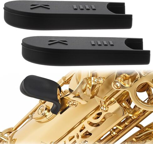 2 Pcs Saxophone Thumb Rest, Silicone Clarinet Thumb Rest Cushion, Saxophone Thumbs Finger Rests Pad Finger Protector, Black Saxophones Accessories for Alto, Soprano Sax, Clarinet in Kuwait