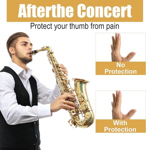 2 Pcs Saxophone Thumb Rest, Silicone Clarinet Thumb Rest Cushion, Saxophone Thumbs Finger Rests Pad Finger Protector, Black Saxophones Accessories for Alto, Soprano Sax, Clarinet in Kuwait