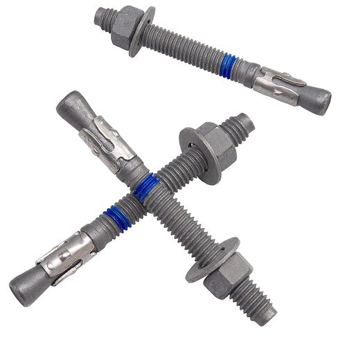 1/2" x 3-3/4" Concrete Anchors (50 Pack) Wedge Anchors Bolts, Hot Dip Galvanized in Kuwait
