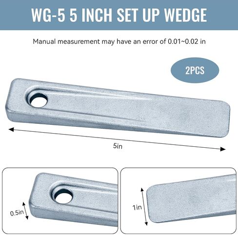 2Pcs 5 Inch Set Up Wedge Instead of Jaw Pullers, Position or Add Space Between Parts and Materials Set Up Wedge for Setting up Work on Planers, Shapers, Milling Machines and Other Similar Applications in Kuwait