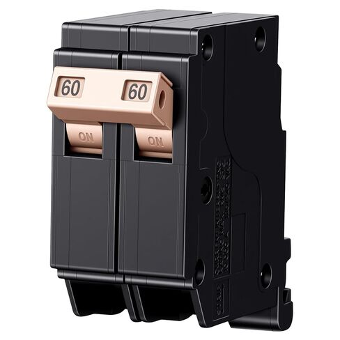 50Amp 2-Pole 3/4" Plug-in Circuit Breaker - 10kA 120/240V Thermal Magnetic - Universal Load Center Compatible in Kuwait