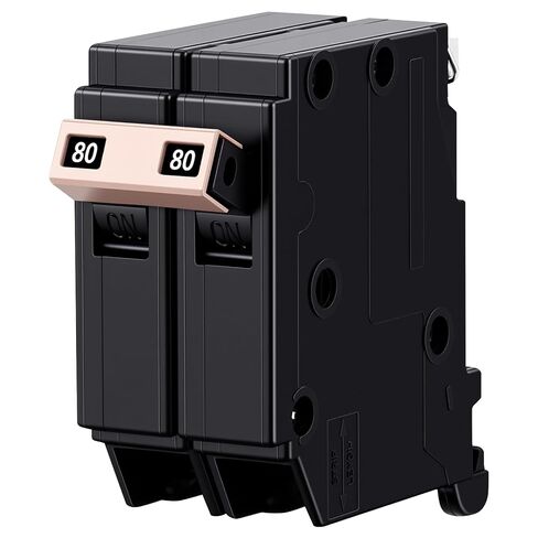 50Amp 2-Pole 3/4" Plug-in Circuit Breaker - 10kA 120/240V Thermal Magnetic - Universal Load Center Compatible in Kuwait