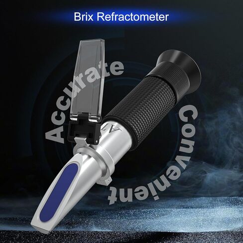 Brix Refractometer with ATC, Dual Scale 1.000-1.130 SG & 0-32% Brix. High Precision, Ideal for Wine/Beer Brewing, Agriculture & lab use. Works as Alcohol & Honey Refractometer. in Kuwait