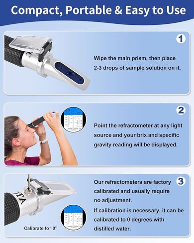 مقياس انكسار سائل التبريد المضاد للتجمد 4 في 1، مقياس انكسار سائل أد بلو AdBlue® مع ATC، جهاز اختبار مضاد التجمد للسيارات للإيثيلين جليكول، والبروبيلين جليكول، وسائل عادم الديزل، وحمض البطارية، وسائل غسيل الزجاج الأمامي in Kuwait