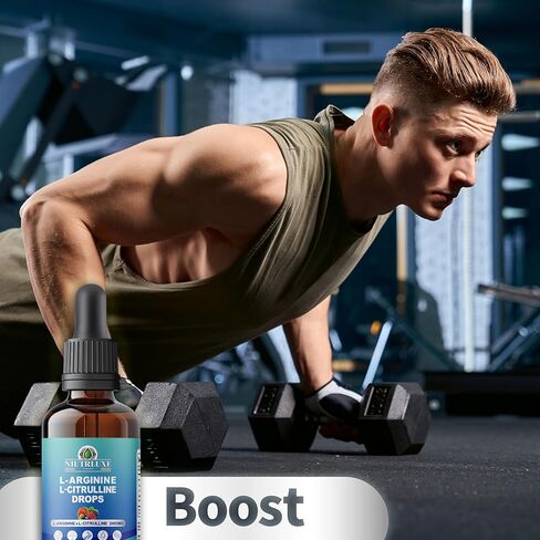 L-Arginine L-Citrulline Drops Liquid, L-Arginine for Men with Boron and Zinc, High Absorption L-Arginine L-Citrulline Supplements, Sublingual Liquid L-Arginine 1000 mg,Vegan, Non GMO, 60ml in Saudi Arabia
