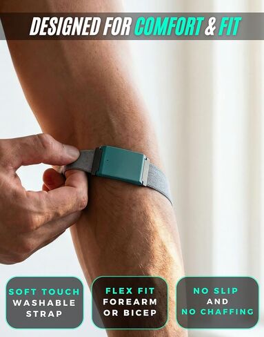 Powr Labs سوار يد قابل لإعادة الشحن لمعدل ضربات القلب بلوتوث ANT+ متوافق مع مستشعر HR البصري Peloton Wahoo Strava لتدريب اللياقة البدنية والجري وركوب الدراجات في الأماكن المغلقة in Kuwait