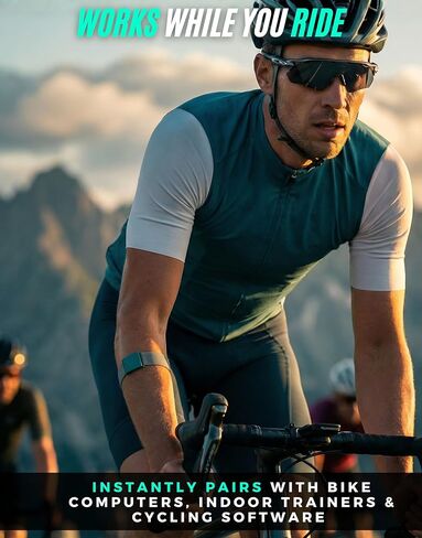 Powr Labs سوار يد قابل لإعادة الشحن لمعدل ضربات القلب بلوتوث ANT+ متوافق مع مستشعر HR البصري Peloton Wahoo Strava لتدريب اللياقة البدنية والجري وركوب الدراجات في الأماكن المغلقة in Kuwait