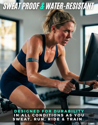 Powr Labs سوار يد قابل لإعادة الشحن لمعدل ضربات القلب بلوتوث ANT+ متوافق مع مستشعر HR البصري Peloton Wahoo Strava لتدريب اللياقة البدنية والجري وركوب الدراجات في الأماكن المغلقة in Kuwait