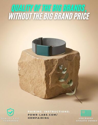 Powr Labs سوار يد قابل لإعادة الشحن لمعدل ضربات القلب بلوتوث ANT+ متوافق مع مستشعر HR البصري Peloton Wahoo Strava لتدريب اللياقة البدنية والجري وركوب الدراجات في الأماكن المغلقة in Kuwait