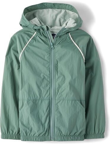 The Children's Place,Boys,Active Long Sleeve Contrast Windbreaker Jacket,Norway Spruce,Medium in Saudi Arabia