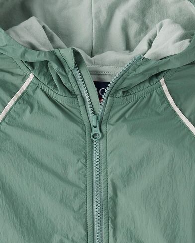The Children's Place,Boys,Active Long Sleeve Contrast Windbreaker Jacket,Norway Spruce,Medium in Saudi Arabia