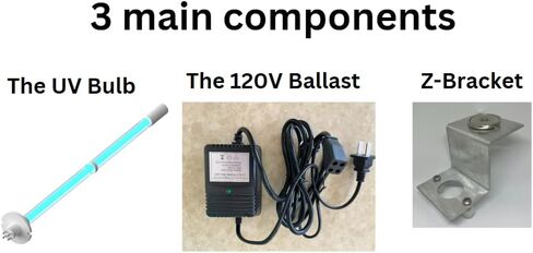 Coolworld 120V 14" Bulb UV Lamp for A/C HVAC Coil Systems - Up to 5 Tons in Saudi Arabia