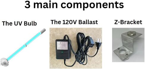 Coolworld 120V 14" Bulb UV Lamp for A/C HVAC Coil Systems - Up to 5 Tons in Saudi Arabia
