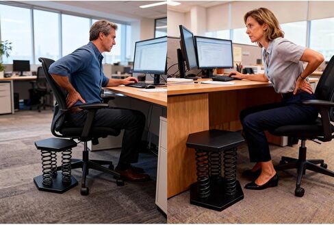 Deep Squat Stool for Back Pain Relief & Posture Correction ， Active Sitting Chair for Core & Glute Activation ， Ergonomic Pre-Assembled Balance Trainer for Home Office Gym ，Stainless Steel in Saudi Arabia