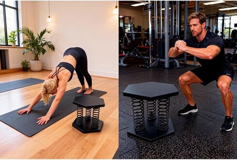 Deep Squat Stool for Back Pain Relief & Posture Correction ， Active Sitting Chair for Core & Glute Activation ， Ergonomic Pre-Assembled Balance Trainer for Home Office Gym ，Stainless Steel in Saudi Arabia