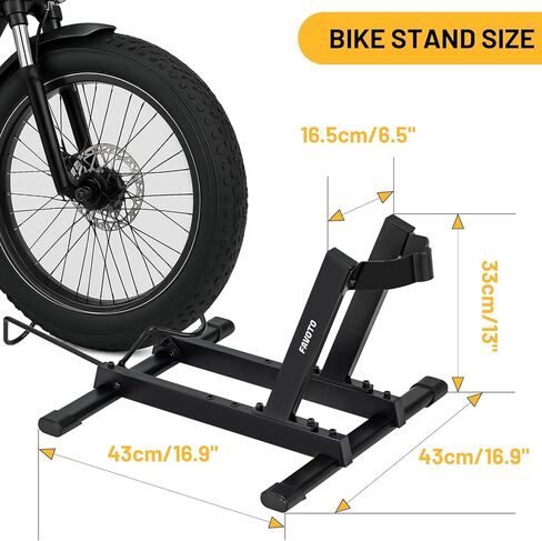 Favoto Bike Stand for E-Bikes, Road & Mountain Bicycles – Adjustable Indoor Floor Garage Storage Rack for 20"-29" Bikes and Fat Tires up to 4.0" in Kuwait