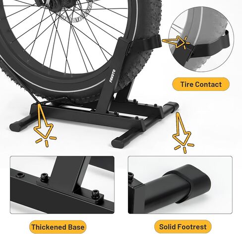 Favoto Bike Stand for E-Bikes, Road & Mountain Bicycles – Adjustable Indoor Floor Garage Storage Rack for 20"-29" Bikes and Fat Tires up to 4.0" in Kuwait