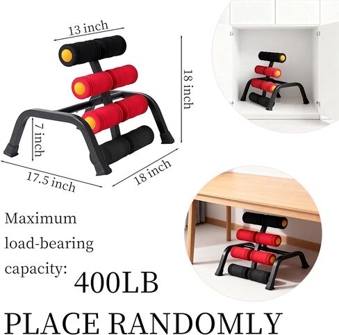 Mini Inversion Table for Back Pain Relief, Foldable Back Stretcher with Massage Roller, 400LB Capacity Ab Machine in Kuwait