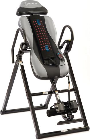 Elite Inversion Table with Adjustable & Removable Lumbar Pad, Comfortable Ankle Security Cups, Multiple Inversion Angles, Heavy-Duty Frame, 300 lb Capacity, Gray in Saudi Arabia
