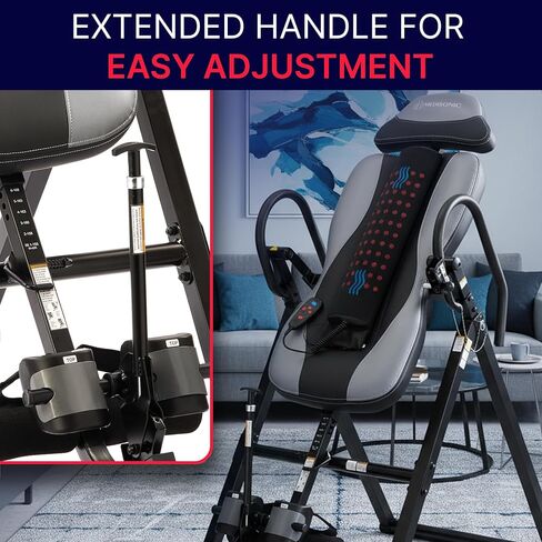 Elite Inversion Table with Adjustable & Removable Lumbar Pad, Comfortable Ankle Security Cups, Multiple Inversion Angles, Heavy-Duty Frame, 300 lb Capacity, Gray in Saudi Arabia