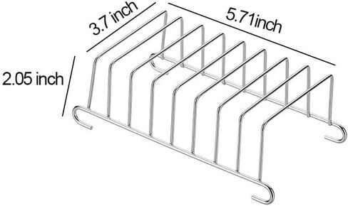 Toast Rack, 8 Slots Open Wire Design, Toast Bagels Pastries Crispy Rust Resistant for Home Kitchen Breakfast Service Easy Wipe Cleaning in Saudi Arabia