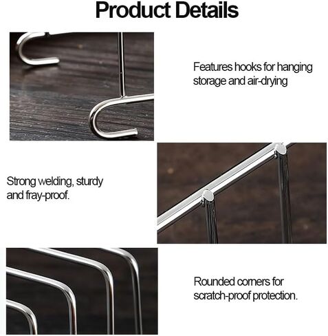 Toast Rack, 8 Slots Open Wire Design, Toast Bagels Pastries Crispy Rust Resistant for Home Kitchen Breakfast Service Easy Wipe Cleaning in Saudi Arabia