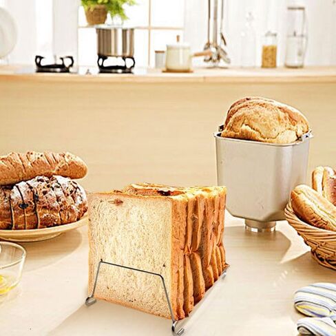 Toast Rack, 8 Slots Open Wire Design, Toast Bagels Pastries Crispy Rust Resistant for Home Kitchen Breakfast Service Easy Wipe Cleaning in Saudi Arabia