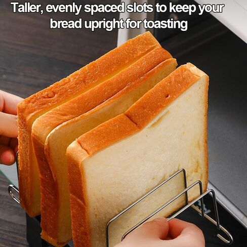 Toast Rack, 8 Slots Open Wire Design, Toast Bagels Pastries Crispy Rust Resistant for Home Kitchen Breakfast Service Easy Wipe Cleaning in Saudi Arabia