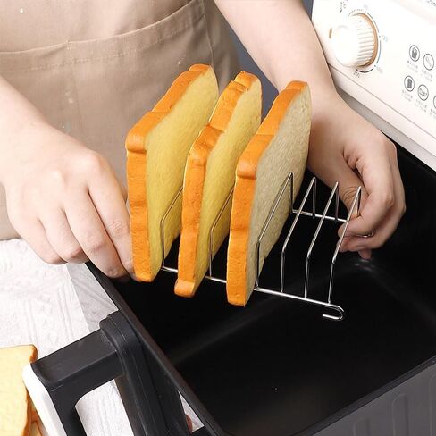 Toast Rack, 8 Slots Open Wire Design, Toast Bagels Pastries Crispy Rust Resistant for Home Kitchen Breakfast Service Easy Wipe Cleaning in Saudi Arabia