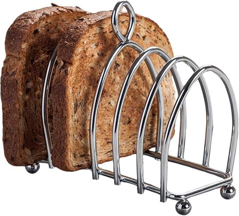 Kilo Victorian Design Chrome 6 Slice Toast Rack with Ball Feet and Loop Carry Handle in Saudi Arabia