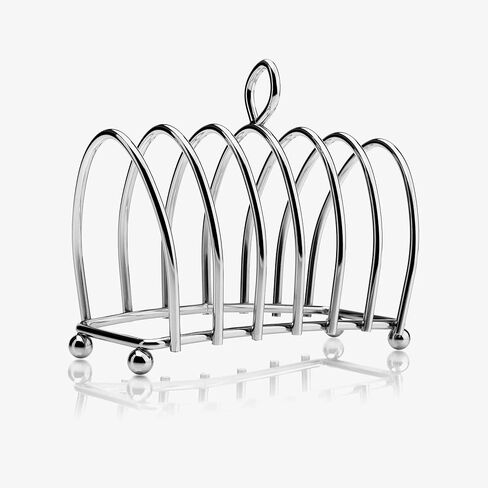 Kilo Victorian Design Chrome 6 Slice Toast Rack with Ball Feet and Loop Carry Handle in Saudi Arabia