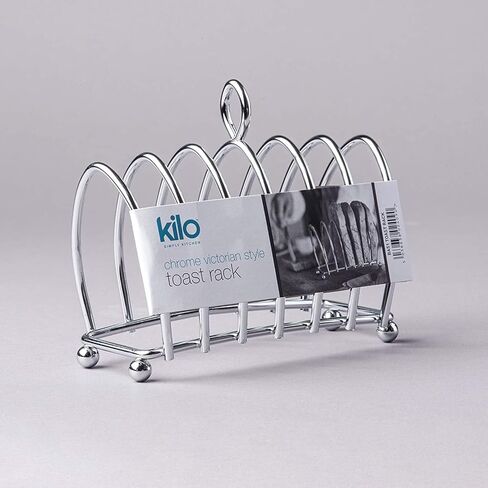 Kilo Victorian Design Chrome 6 Slice Toast Rack with Ball Feet and Loop Carry Handle in Saudi Arabia