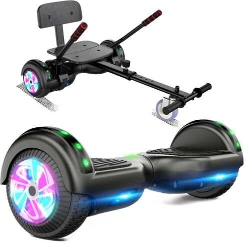 سكوتر التوازن الذاتي مقعد مرفق 6.5 "سكوتر كهربائي ذاتي التوازن بعجلتين مع عجلات أضواء وامضة LED in Kuwait