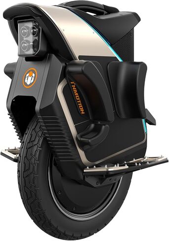 INMOTION V12S City Commuter Electric Unicycle - Upgraded 120km Range EUC with 4.3" Touchscreen & Anti-Theft Alarm, 90mm Suspension for Potholes - UL2272 Certified, IPX6 Waterproof Electric Unicycle for Urban Riding in Kuwait