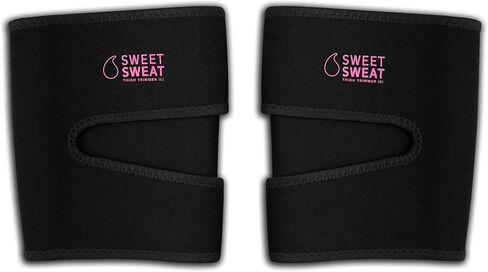 Sports Research Sweet Sweat Thigh Trimmers for Men & Women Increases Sweat & Activity to the Thighs during Exercise (Pink Logo, Medium) in Saudi Arabia