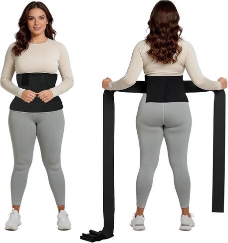 Lisacool Sculpt Touch مدرب الخصر للنساء دهون البطن بعد الولادة حزام البطن حزام العرق لفقدان الوزن في المعدة مع دعم قطني وظهر أسود in Kuwait