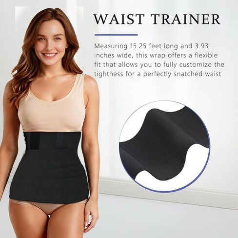 Lisacool Sculpt Touch مدرب الخصر للنساء دهون البطن بعد الولادة حزام البطن حزام العرق لفقدان الوزن في المعدة مع دعم قطني وظهر أسود in Kuwait